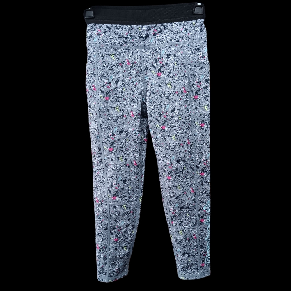 Reebok Kids Leggings - Gray with Pink and White Accents